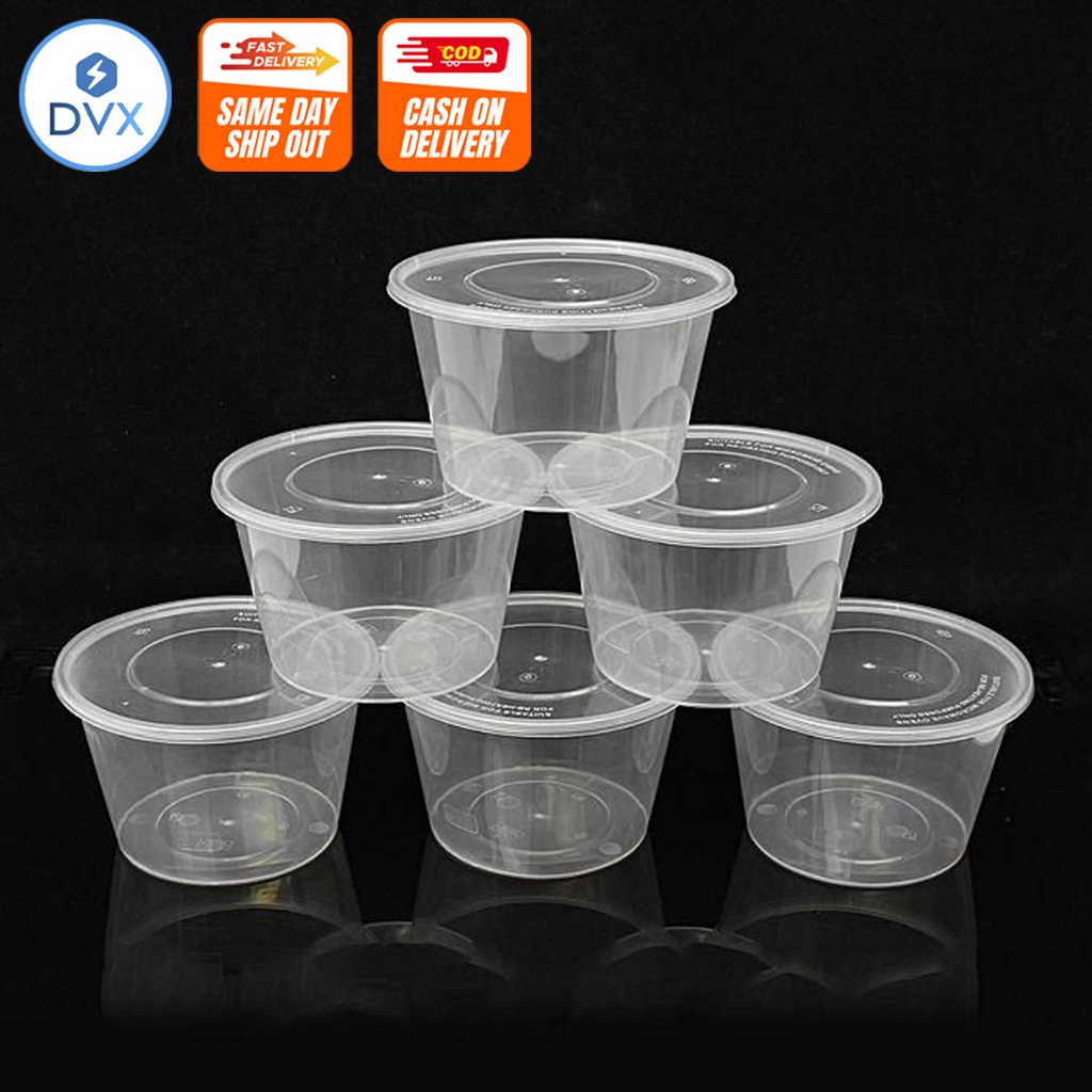 10 Pcs Set Microwaveable Round Food Lunch Box Plastic Meal Containers Reusable Storage Tray